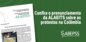 ALAEITS divulga pronunciamento sobre os protestos na Colômbia