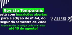 Chamada pública para a edição nº 44 da Revista Temporalis