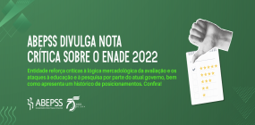 ABEPSS divulga nota crítica sobre o ENADE 2022